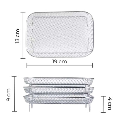 Grilles pour friteuse à air (3 pièces) + 2 pinces