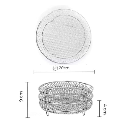Grilles pour friteuse à air (3 pièces) + 2 pinces