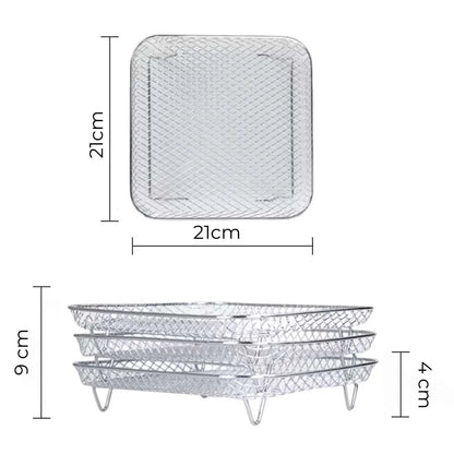 Grilles pour friteuse à air (3 pièces) + 2 pinces